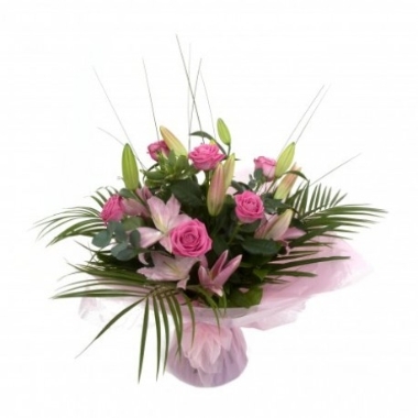 Pink Rose and Lily
